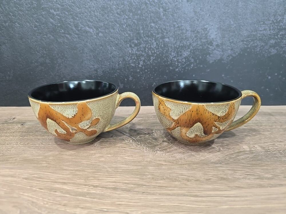 Pier 1 Imports Kioko Stoneware 2 Cups Hand Painted!